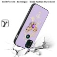 thumbnail image 6 of For Apple iPhone 14 (6.1") 3D Diamond Bling Sparkly Glitter Ornaments Engraving Hybrid Armor Metal Fashion Cover ,Xpm Phone Case [ Purple Garden Butterflies ], 6 of 7