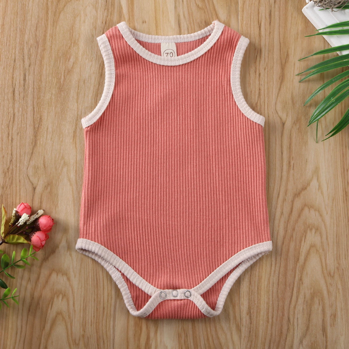 plain red baby bodysuit