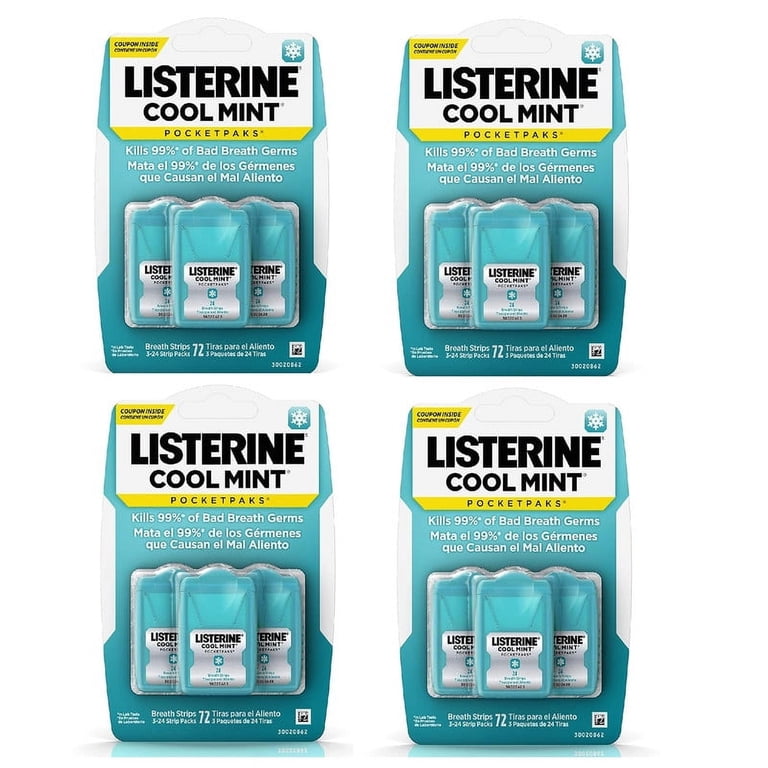 Listerine PocketPaks Cool Mint Breath Strips, 288 Count photo 1