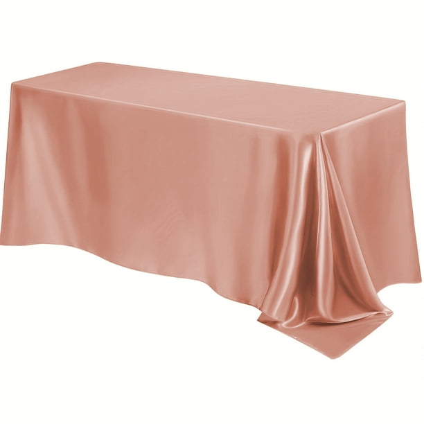 Decoraciones de Mesa para Fiesta Mantel de Satén sin Costuras Mantel Suave de Seda Rectangular Tela Lisa Decoración de Mesa de Comedor Adecuado para Restaurante Decoración de Eventos de Banquete de Bo