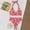 Red, variant on QUNYINEY Halter Bikinis Sets for Women Floral Push Up 2 Piece High Waisted Bathing Suits Triangle V Neck Swimsuit Sets