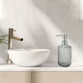 thumbnail image 2 of Dispensador de jabón de líneas de sarga de 1 pieza para baño de Unique Bargains 450ml Gris, 2 of 6