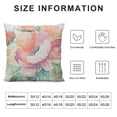 thumbnail image 6 of YANMS Throw Pillow Cover Peonies Watercolor Pastel Decorative Pillow Case Girly Home Decor Square Cushion Pillowcase 2pcs White, 6 of 6