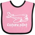 thumbnail image 3 of Inktastic Future Pilot Airplane Doodle Plane Boys or Girls Baby Bib, 3 of 4