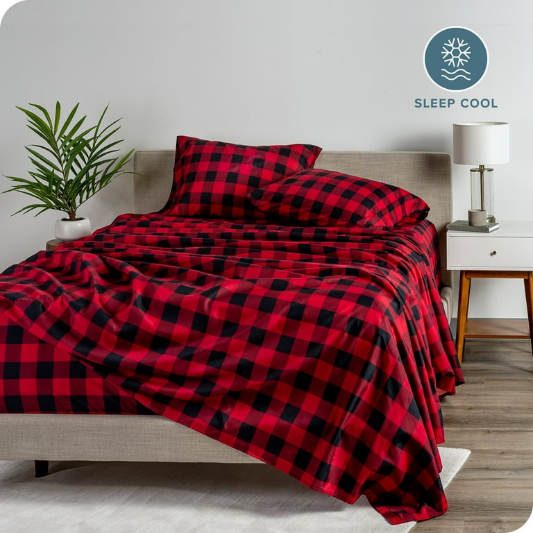 Buffalo plaid queen sheets discount