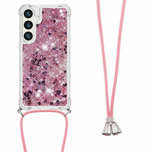 Funda FOXDOCK para Samsung Galaxy S26 Plus con Cuerda Ajustable, Brillo Líquido, Protección Antigolpes y Lente – Ideal para Regalo