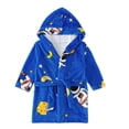 thumbnail image 5 of LIIPEE Boys Hooded Sleepwear Robes Cartoon Graphic Long Sleeve Warm Bathrobes Kids Everyday Homewear 2-7 Years, 5 of 5