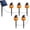 F, variant on MInHoues 5 Pack Solar Witch Hat Ghost Stake String Lights, 17 Inch Waterproof LED Pathway Lamp for Outdoor Yard Lawn Garden Halloween Holiday Decor