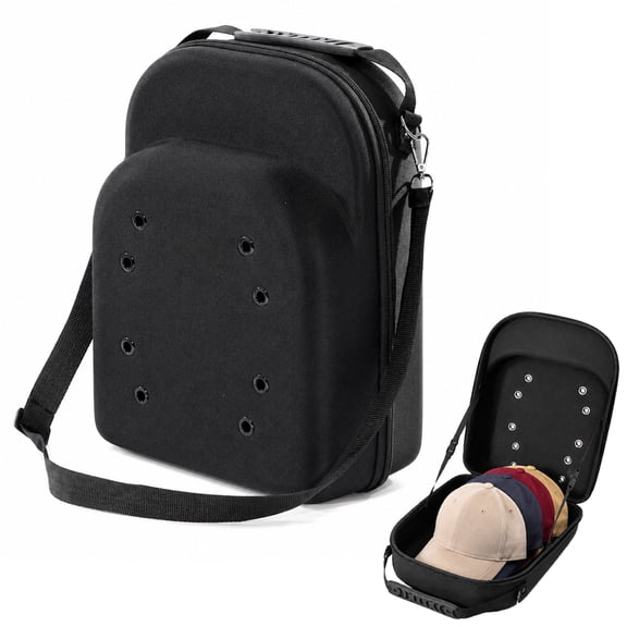UHIAGREE Hat Travel Case for Baseball Caps,Travel Hat Bag with Handle & Shoulder Strap