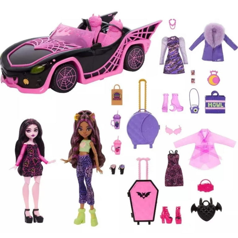 Monster High Eeekend Getaway 20+ Playset Clawdeen Wolf Draculaura