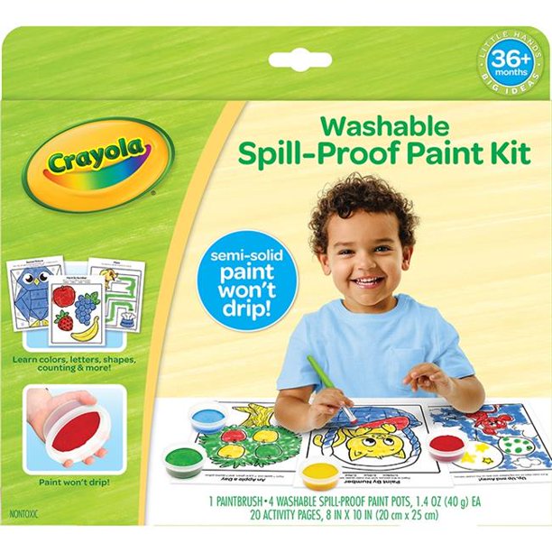Crayola BIN811495 Washable SpillProof Paint Kit