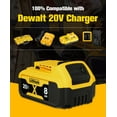 thumbnail image 6 of 2 Pack 8.0Ah Replacement Battery  for Dewalt 20V Max Batteries DCB200 DCB205-2 DCB206 DCB204 DCB203 DCB208 Compatible with Dewat 20V Cordless Power Tools and Charger, 6 of 8