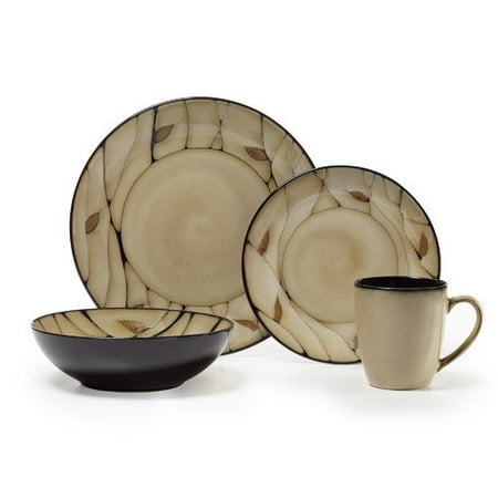 Pfaltzgraff Briar 16-Piece Round Stoneware Dinnerware Set