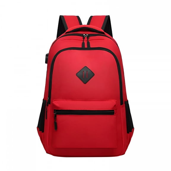 GASTROPOD Unisex School Backpack Classic Bookbag Adults and Teens Schoolbag with USB Port for High School College Office Work Travel Red One Size