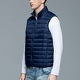 thumbnail image 4 of fvwitlyh Denim Vest Men's Diamond Quilted Nylon Vest Navy Medium, 4 of 5