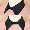thumbnail image 3 of Mujer Cuello Falso Cuello Desmontable Blusa Media Camisa Cuello Falso Blanco, Negro, 3 of 8