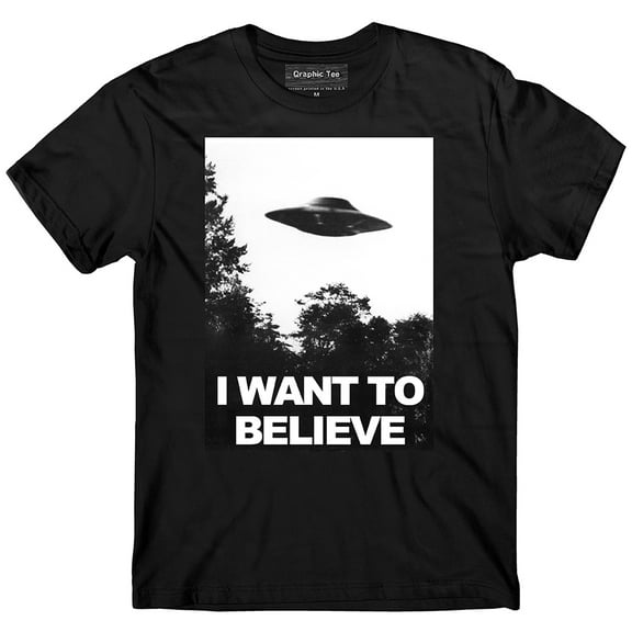 UFO t-shirt, I want to believe t-shirt, glow in the dark, Area 51 t-shirt, Alien