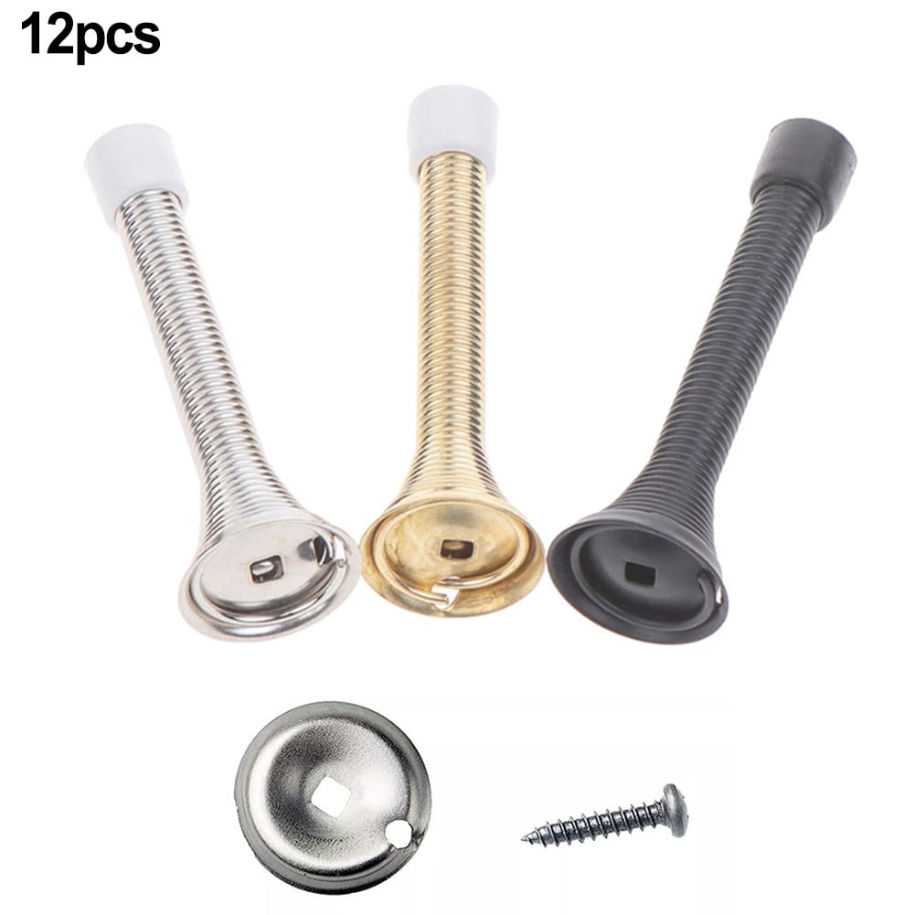 12-Pack Heavy Duty Spring Door Stops - Protect Your Doors And Wall With
