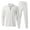 White, variant on Mens 2 Piece Set Casual Outfits Polo Long Sleeve Shirt & Pants Tracksuit Loungewear Athletic Jogger Sweatsuit Khaki