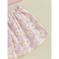 thumbnail image 7 of Suealasg Little Girl Fall Skirt Outfits Set Long Sleeve Lapel Neck Ribbed T-Shirt +Daisy Print Pleated Skirt 1T 2T 3T 4T 5T Toddler Girl 2Pcs Cute Clothes, 7 of 7