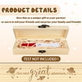 thumbnail image 3 of Pregnancy Test Keepsake Box Planet Star Rocket Wooden Pregnancy Announcement Gifts Box with Raffia Ribbon and Lock Announcement Gifts for Dad Husband 8x2x1.2inch Brown, 3 of 9