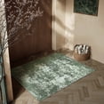 thumbnail image 2 of BERTHMEER 2'x3' Washable Small Area Rugs for Kitchen Doorway Bedroom Entryway Dorm Entrance Non Slip Abstract Distressed Contemporary Indoor Doormats,Deep Green, 2 of 5