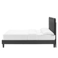 thumbnail image 5 of Platform Bed Frame, Twin Size, Charcoal Grey Gray, Velvet, Modern Contemporary, Bedroom Master Guest Suite Room, 5 of 10