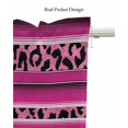 thumbnail image 5 of Faux Linen Valances for Windows Mexico Leopard print Rose Red Curtains Valance Light Filtering Rod Pocket Small Window Treatment for Kitchen Living Room Bedroom 54x18In, 5 of 6
