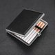 thumbnail image 1 of Estuche para cigarrillos para hombre, de metal, con funda de piel sintética, ultrafino, para llevar cigarrillos., 1 of 4