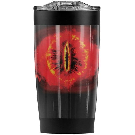 The Lord Of The Rings Eye Of Sauron Stainless Steel 20 oz Travel Tumbler, Vacuum Insulated & Double Wall with Leakproof Sliding Lid | Great for Coffee/Hot Drinks and Cold Beverages
