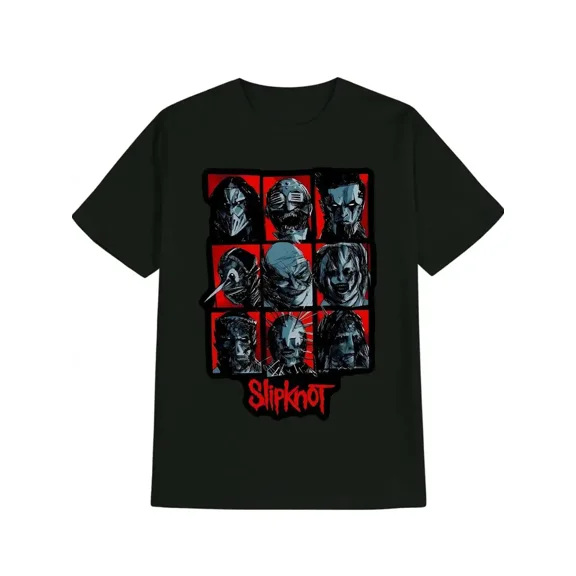 Men's Funny Band Graphic T-Shirt - Retro Black Humor Design Short Sleeve Tee, All-Season Comfort