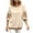 #0099-Beige, variant on Women's Oversized 3/4 Sleeve Sweatshirt Cute Floral Patch Crewneck Pullover Casual Vintage Aesthetic Tops Preppy Clothes