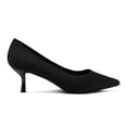 thumbnail image 5 of LuckLilac Women's Pumps 2.1inch Shoes Slip-Resistant Dress Shoes, Low Kitten Heel, Pointy Toe, Black Knit,9M, 5 of 5