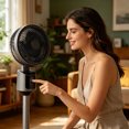 thumbnail image 7 of Standing Fans For Bedroom, 3 Speeds, Adjustable Height Standing Fan Whole Room Air Circulator, Quiet Dc Motor, 90° Oscillating Pedestal With Remote(Grey), 7 of 7