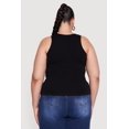 thumbnail image 4 of Women's Plus Size Compression Rib High Neck Tank Top, 4 of 4