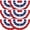 6pcs, variant on 4 Pack 250th Anniversary USA Pleated Half Fan Bunting Flags, 1.5 x 3 Feet Bunting Flags, Outdoor Memorial Day Fourth of July Independence Day 4th of July Decorations