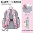 thumbnail image 5 of Pink Unicorns Backpack for School,Schoolbag with Adjustable Shoulder Straps & Padded Back,13.4"x11"x4.7", 5 of 6