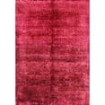 thumbnail image 1 of Ahgly Company Machine Washable Indoor Rectangle Industrial Modern Ferrari Red Area Rugs, 7' x 10', 1 of 7