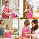 thumbnail image 5 of 1 Set of Pink Children's Chef Clothes, Apron and Chef Hat, etc. (11 pieces), Children's Kitchen Toy Cooking Set, 5 of 5