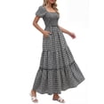 thumbnail image 3 of Women’s Pretty Garden SHORT SLEEVE MINI CAP DRESS - PUFF SLEEVE DRESS, 3 of 6