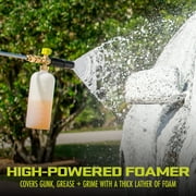 Sun Joe 34oz Foam Cannon Pressure Washer Attachment, Adjustable Spray Nozzle, 1/4 Quick Connector