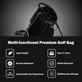 thumbnail image 4 of Costway Golf Stand Cart Bag Club w/6 Way Divider Carry Organizer Pockets Storage Black, 4 of 11