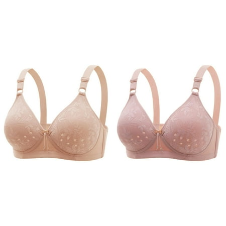 LUOGENLI Women s Bras for Older Women Women Casual Adjustable Breathable Top Bra Underwear without Steel Ring Gathering and Adjusting Bra Women Bralette Padded Women Bras No Underwire Pack 38