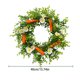 thumbnail image 3 of Corona de zanahoria de Pascua 15,7 pulgadas | Decoración de la puerta principal de primavera | Corona de plástico de plástico de falsa vegetación para pared, chimenea, ventana | Acento rústico de, 3 of 7