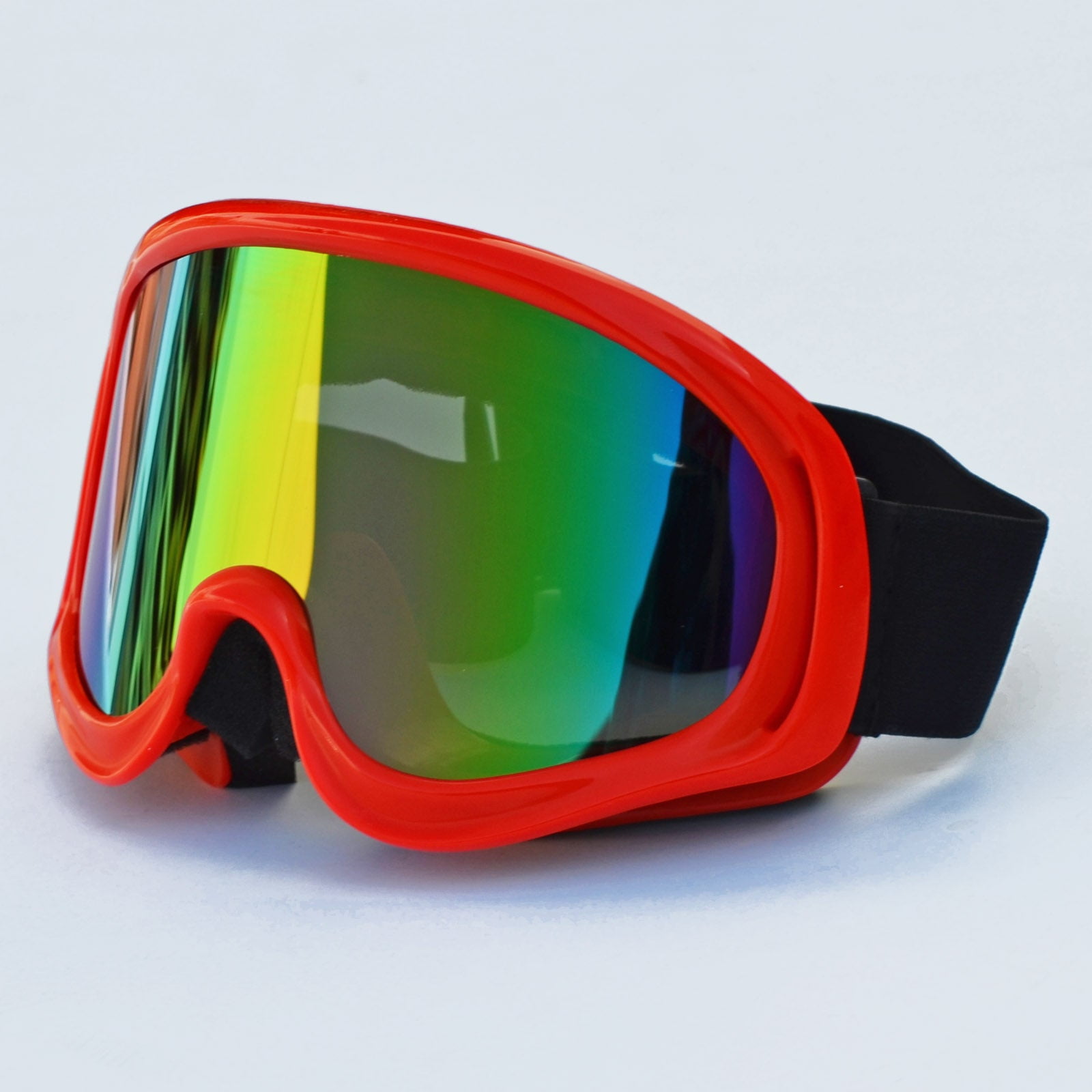 SUNNYOUTDOOR Ski Goggles UV400 Anti-fog Sunglasses Skiing Men Women Bike Sport VIrus Wind Dus (Red)