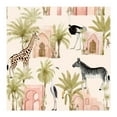 thumbnail image 2 of Idea4wall 4pcs Safari Exotic Wildlife and Palm Trees Pattern Wall Murals, Removable Self-Adhesive Stick Wallpaper Large Wall Stickers for Home Decorative, 96"x96", 2 of 5