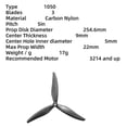 thumbnail image 4 of Gemfan 1050 10X5X3 3-Blade Glass Fiber Nylon Propeller, 4 of 5