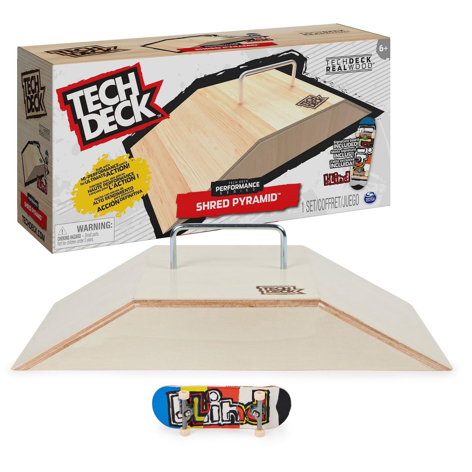 Tech Deck Performance Series, Shred Pyramid Set with Metal Rail