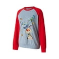 thumbnail image 3 of Wassery Ugly Christmas Pullover for Women Winter Casual Raglan Jumper Long Sleeve Round Neck Deer Print Patchwork Sweatshirt, 3 of 9