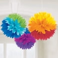 thumbnail image 2 of Amscan Party Decorations, Fluffy Paper Decorations, Party Supplies, Rainbow, 16 Inches, 3 Ct (10111717), 2 of 3